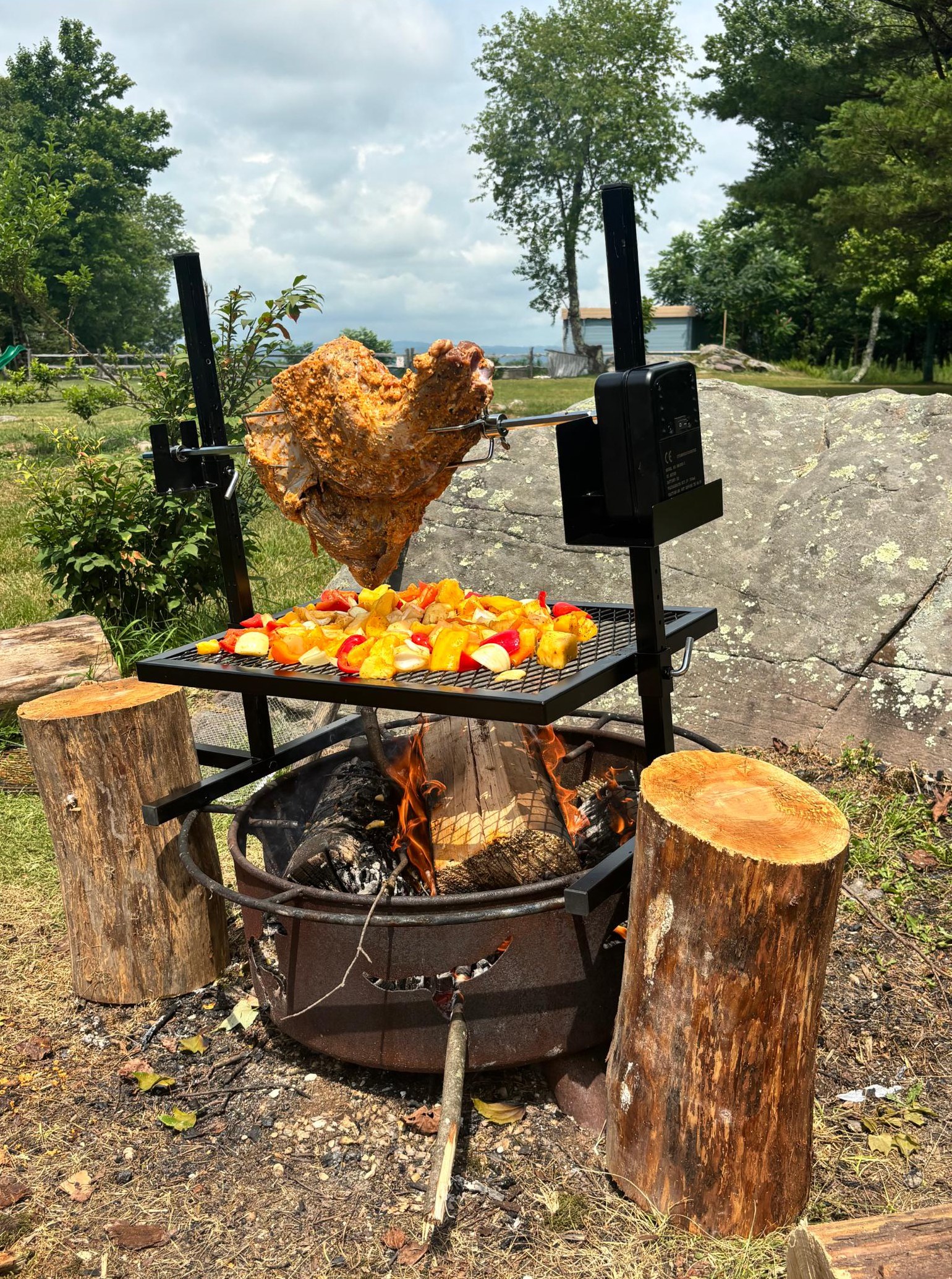 10 lbs, over fire, all day