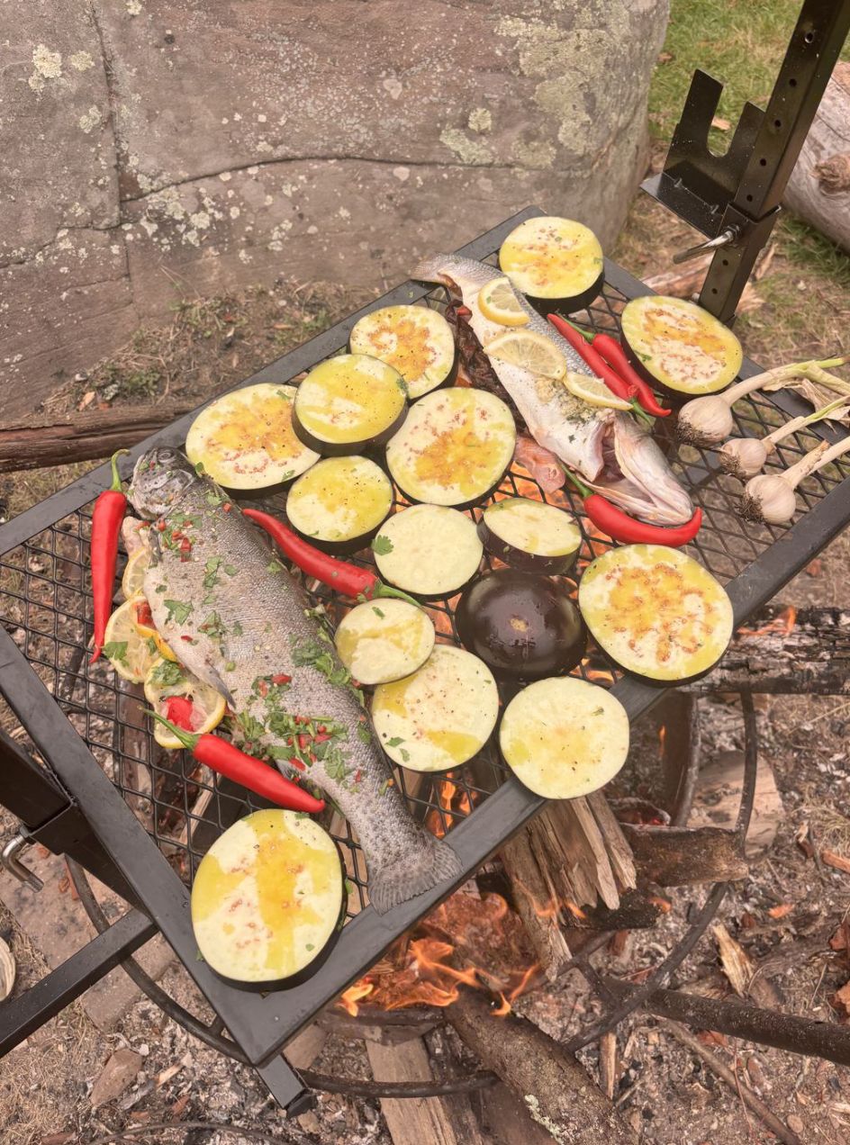 dinner, straight off the coals